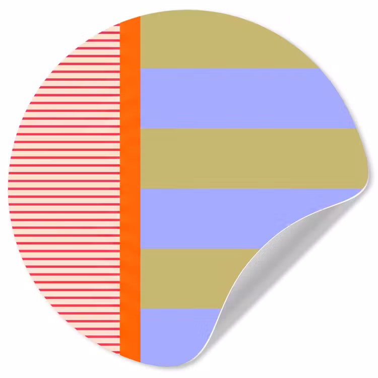 Behangcirkel - Abstract - Geometrie - Strepen - Blokken - Rood — 1
