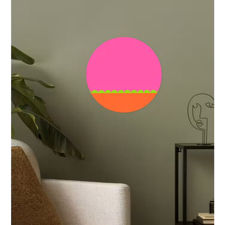 Behangcirkel - Abstract - Geometrisch - Kleurblokken - Roze - Oranje — 3
