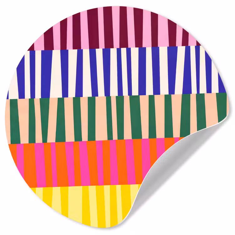Behangcirkel - Patroon - Strepen - Abstract - Modern - Kleurrijk — 1