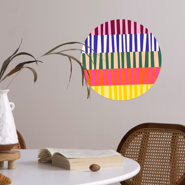Behangcirkel - Patroon - Strepen - Abstract - Modern - Kleurrijk — 4