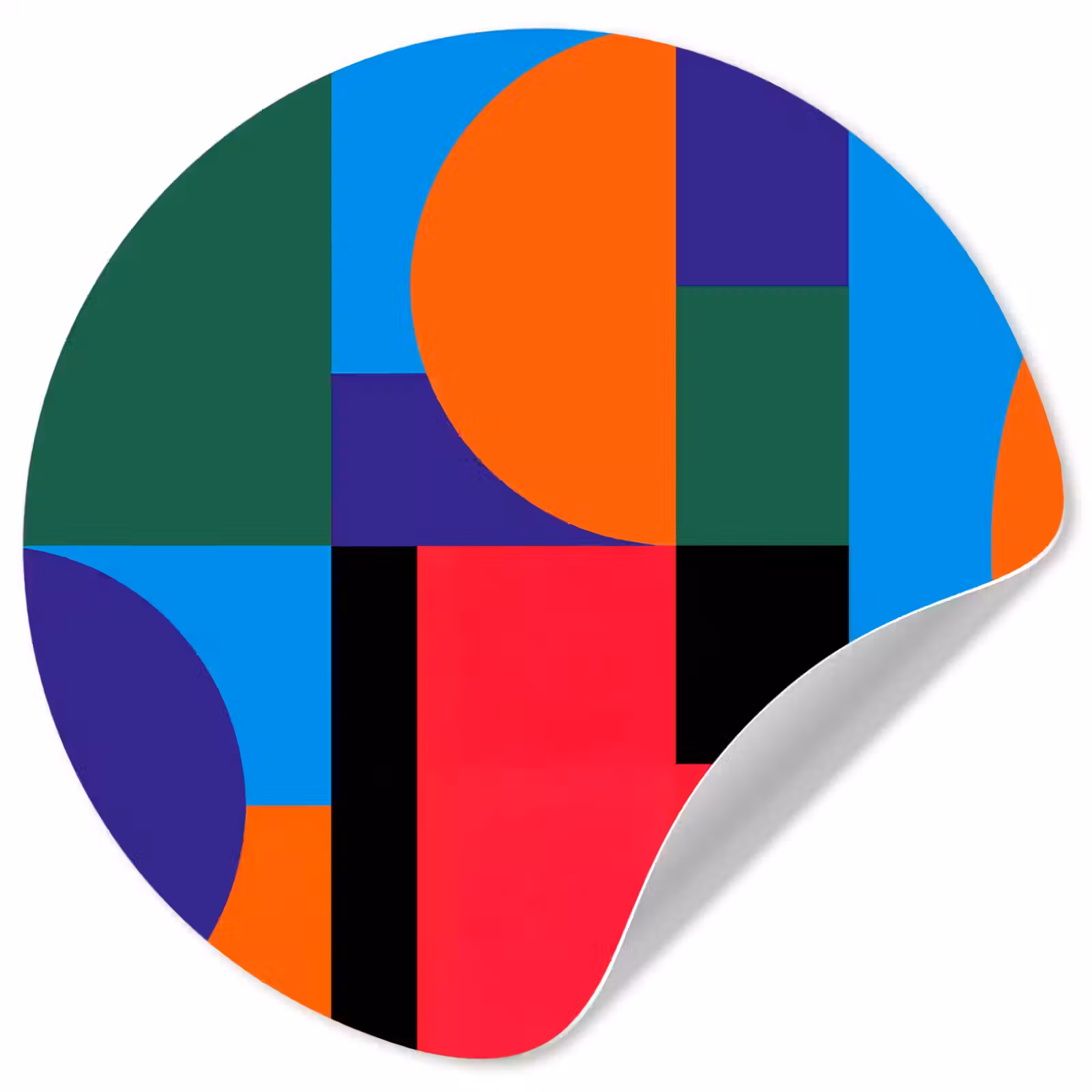 Behangcirkel - Geometrisch - Abstract - Vormen - Kleurrijk - Modern — 1