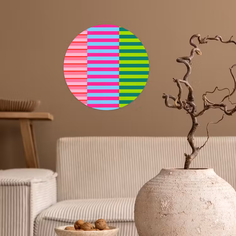 Behangcirkel - Patroon - Strepen - Modern - Abstract - Kleurrijk — 2
