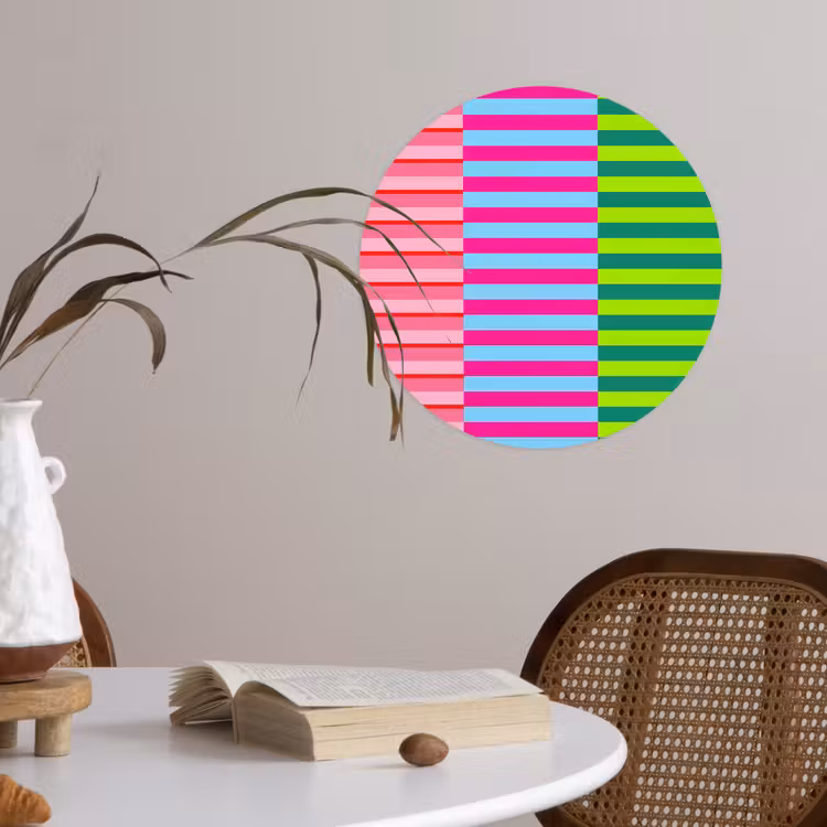Behangcirkel - Patroon - Strepen - Modern - Abstract - Kleurrijk — 4