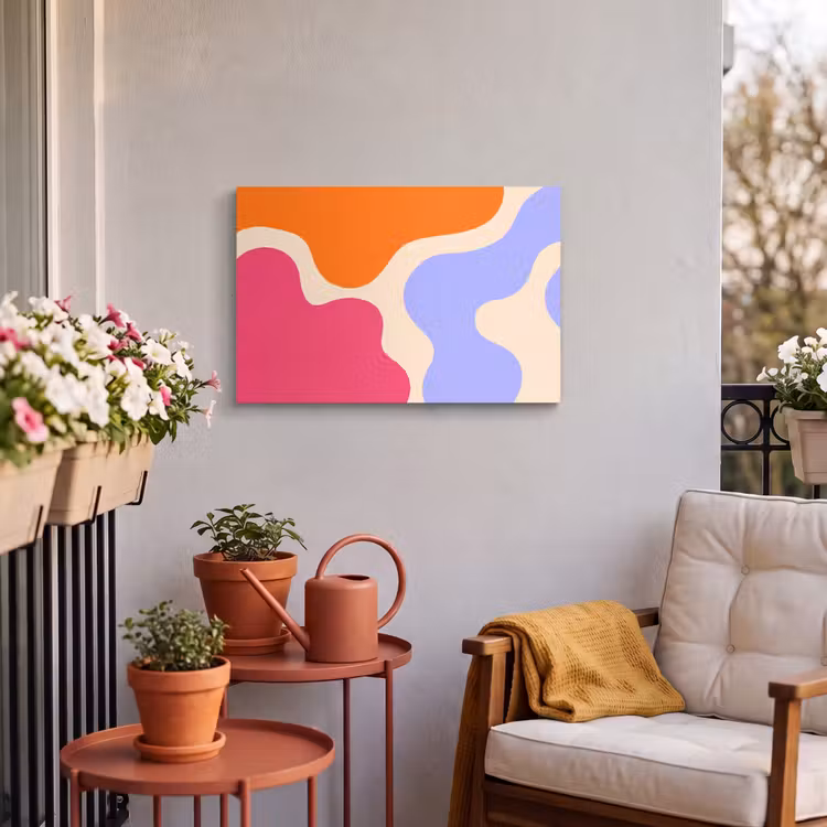 Buiten canvas - Abstract - Organische vormen - Design - Modern - Kleurrijk — 3