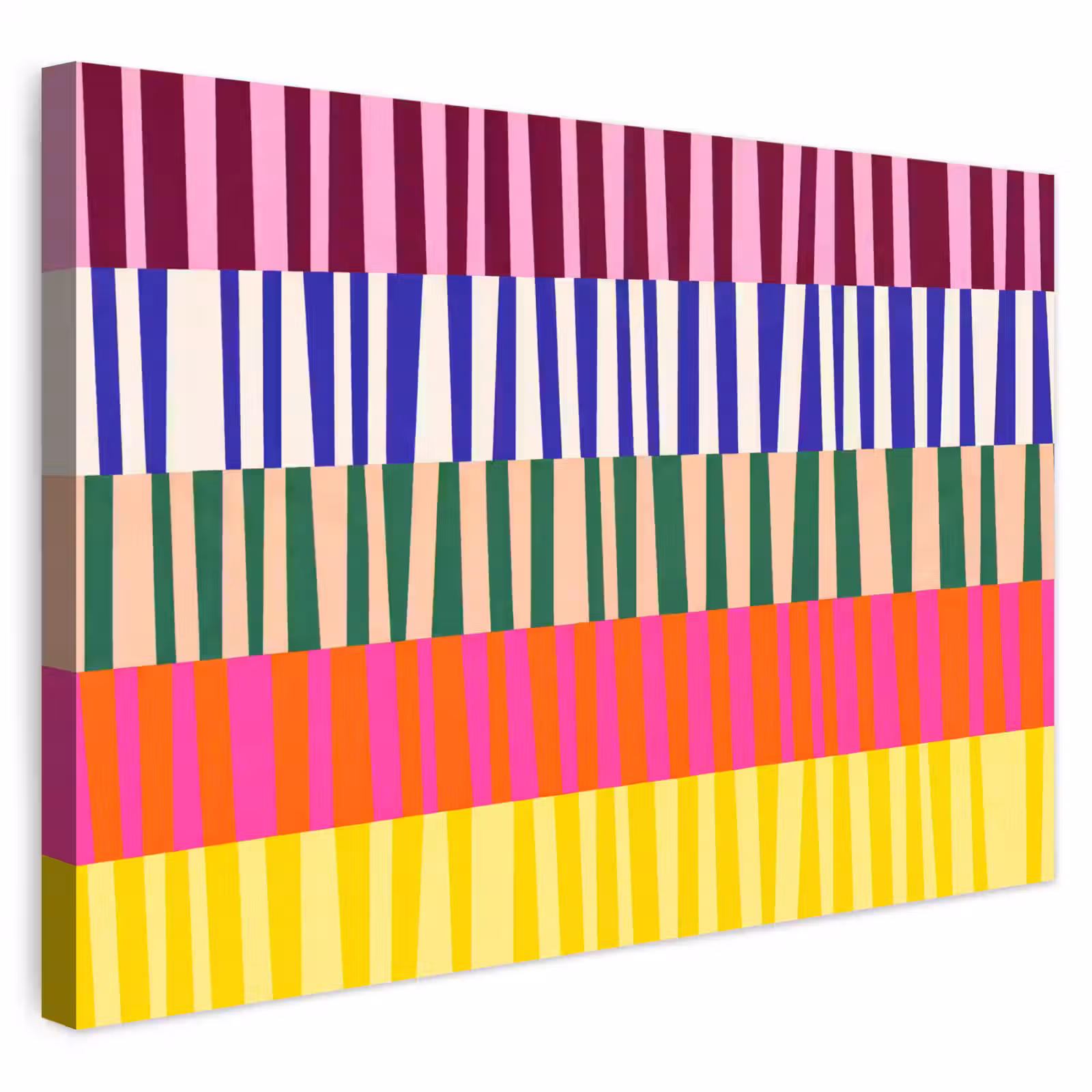 Buiten canvas - Patroon - Strepen - Abstract - Modern - Kleurrijk — 1