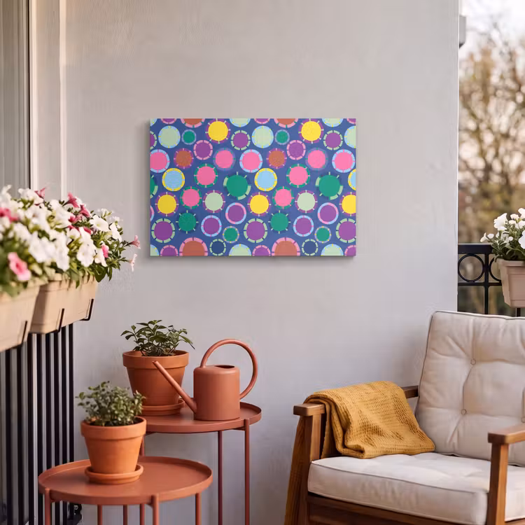Buiten canvas - Patroon - Cirkels - Abstract - Kleurrijk — 3