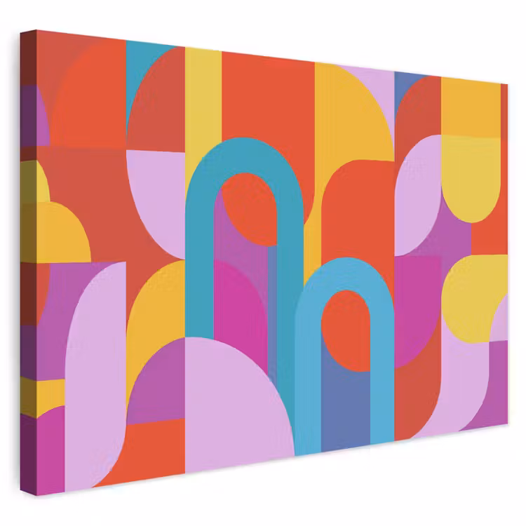 Buiten canvas - Abstract - Geometrie - Kleurrijk - Modern - Kunst — 1