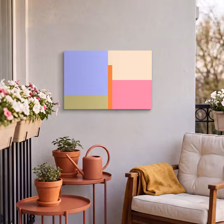 Buiten canvas - Abstract - Geometrie - Kunst - Modern - Kleurrijk — 3