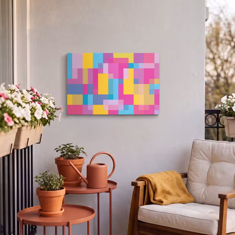 Buiten canvas - Abstract - Geometrisch - Kunst - Kleurrijk - Modern — 3