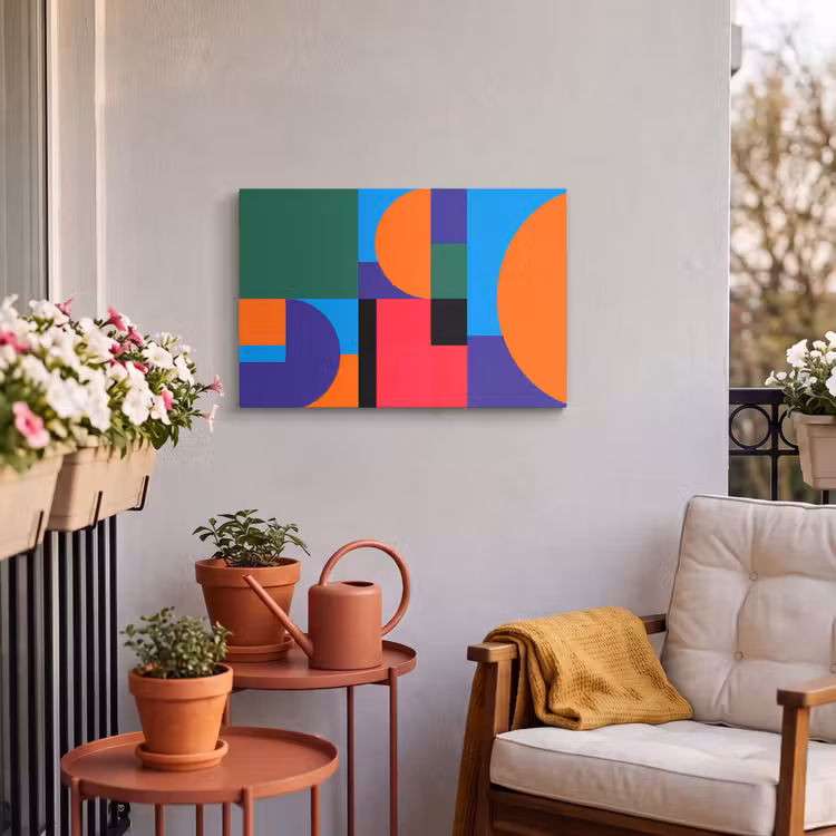 Buiten canvas - Geometrisch - Abstract - Vormen - Kleurrijk - Modern — 3