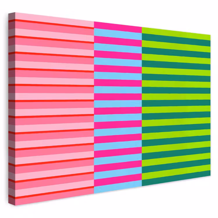 Buiten canvas - Patroon - Strepen - Modern - Abstract - Kleurrijk — 1