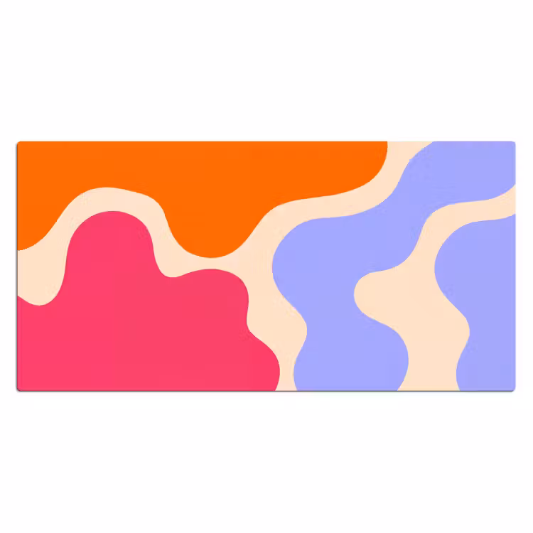Bureau onderlegger - Abstract - Organische vormen - Design - Modern - Kleurrijk — 2