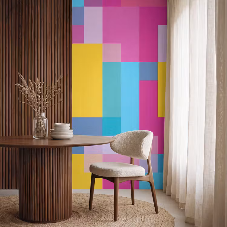 Behang - Abstract - Geometrisch - Kunst - Kleurrijk - Modern — 4