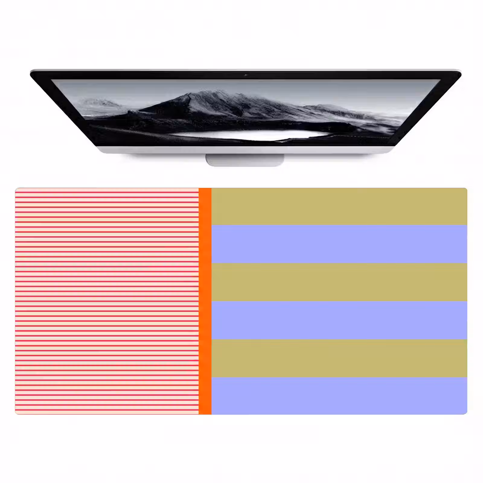 Bureau onderlegger - Abstract - Geometrie - Strepen - Blokken - Rood — 1