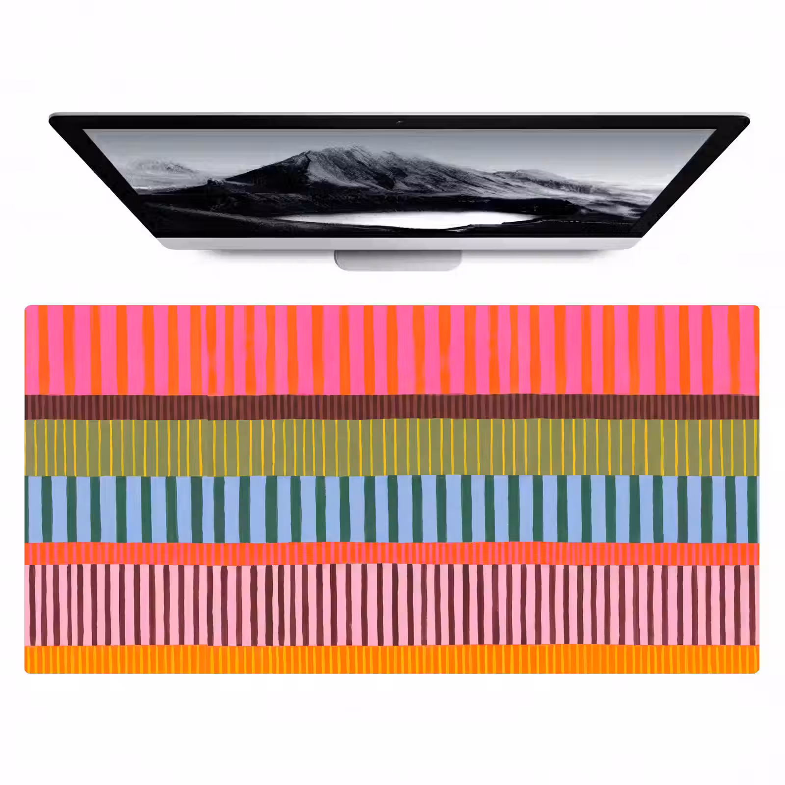 Bureau onderlegger - Abstract - Strepen - Modern - Kleurrijk - Kunst — 1