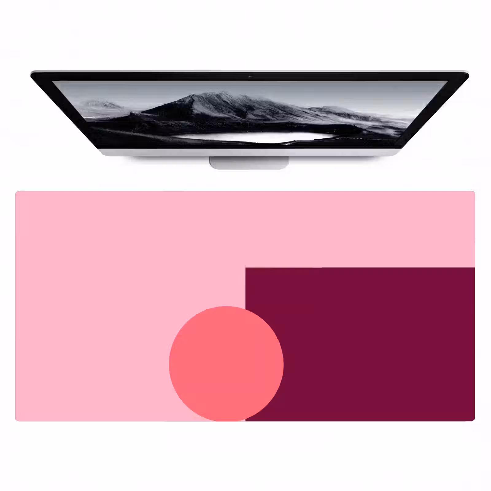 Bureau onderlegger - Abstract - Vormen - Roze - Modern - Design — 1