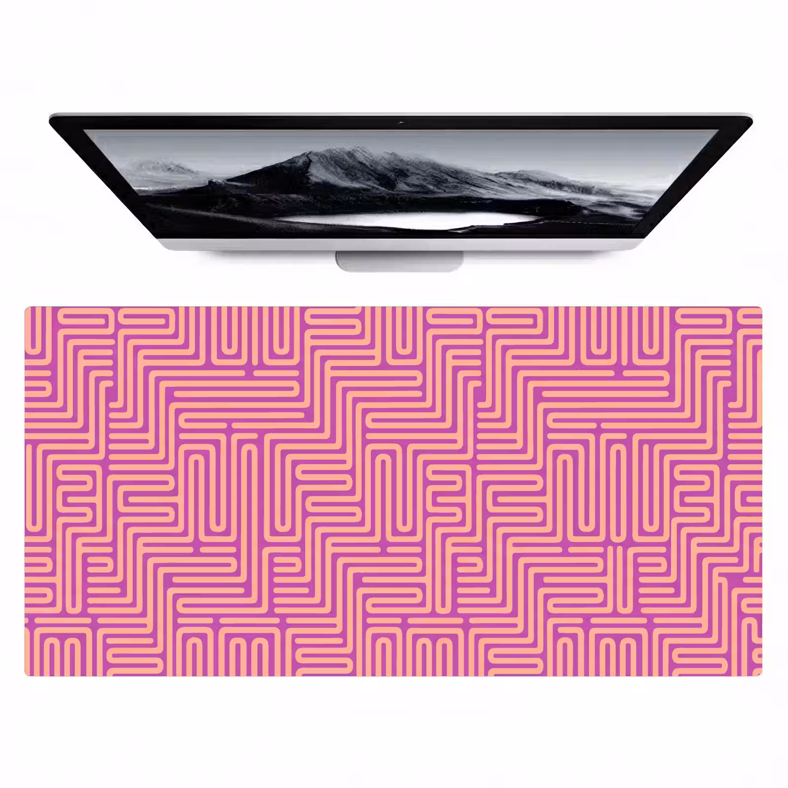 Bureau onderlegger - Patroon - Lijnen - Abstract - Modern - Paars — 1