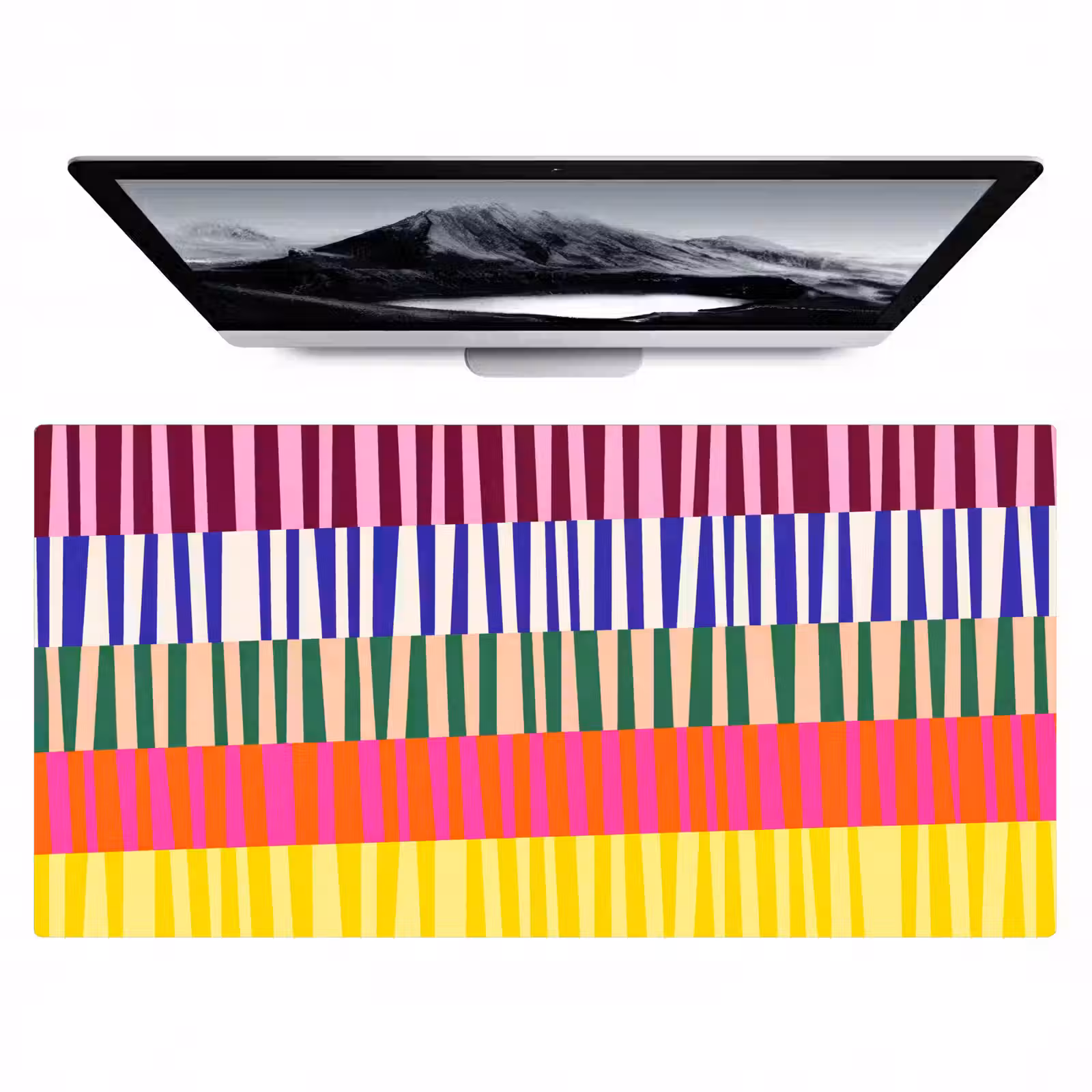 Bureau onderlegger - Patroon - Strepen - Abstract - Modern - Kleurrijk — 1