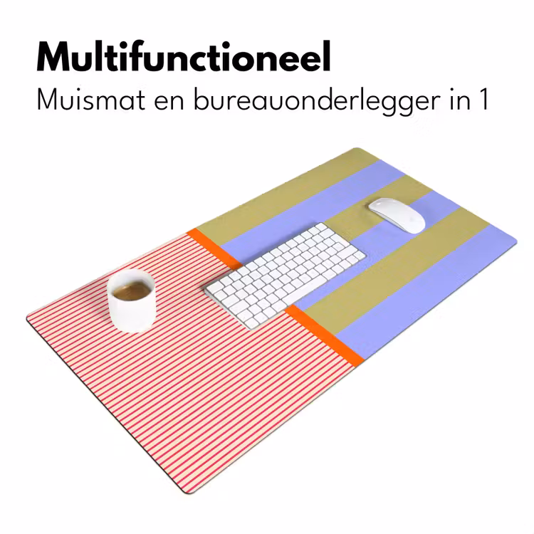 Bureau onderlegger - Abstract - Geometrie - Strepen - Blokken - Rood — 7