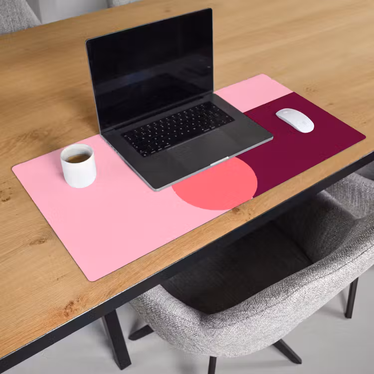 Bureau onderlegger - Abstract - Vormen - Roze - Modern - Design — 3
