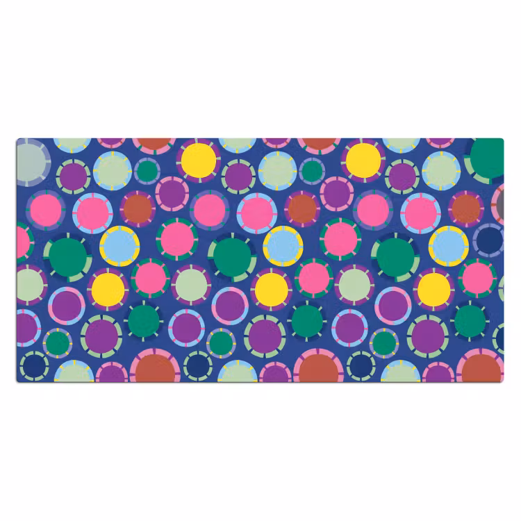 Bureau onderlegger - Patroon - Cirkels - Abstract - Kleurrijk — 2