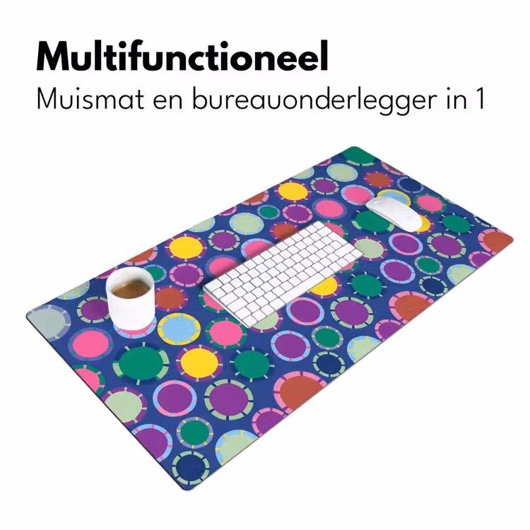 Bureau onderlegger - Patroon - Cirkels - Abstract - Kleurrijk — 7