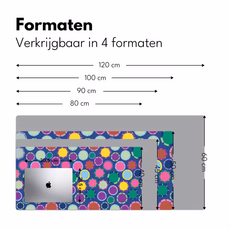 Bureau onderlegger - Patroon - Cirkels - Abstract - Kleurrijk — 8