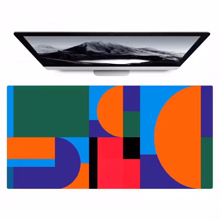 Bureau onderlegger - Geometrisch - Abstract - Vormen - Kleurrijk - Modern — 1