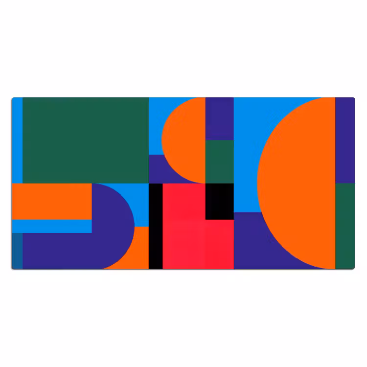 Bureau onderlegger - Geometrisch - Abstract - Vormen - Kleurrijk - Modern — 2
