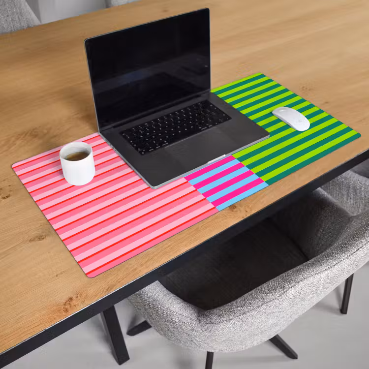 Bureau onderlegger - Patroon - Strepen - Modern - Abstract - Kleurrijk — 3
