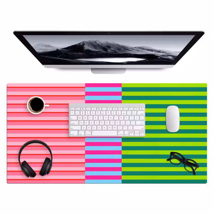 Bureau onderlegger - Patroon - Strepen - Modern - Abstract - Kleurrijk — 4