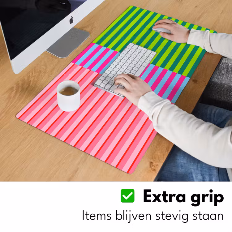 Bureau onderlegger - Patroon - Strepen - Modern - Abstract - Kleurrijk — 6