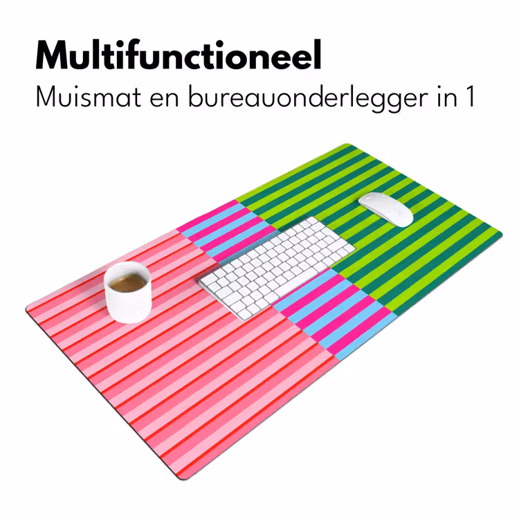 Bureau onderlegger - Patroon - Strepen - Modern - Abstract - Kleurrijk — 7