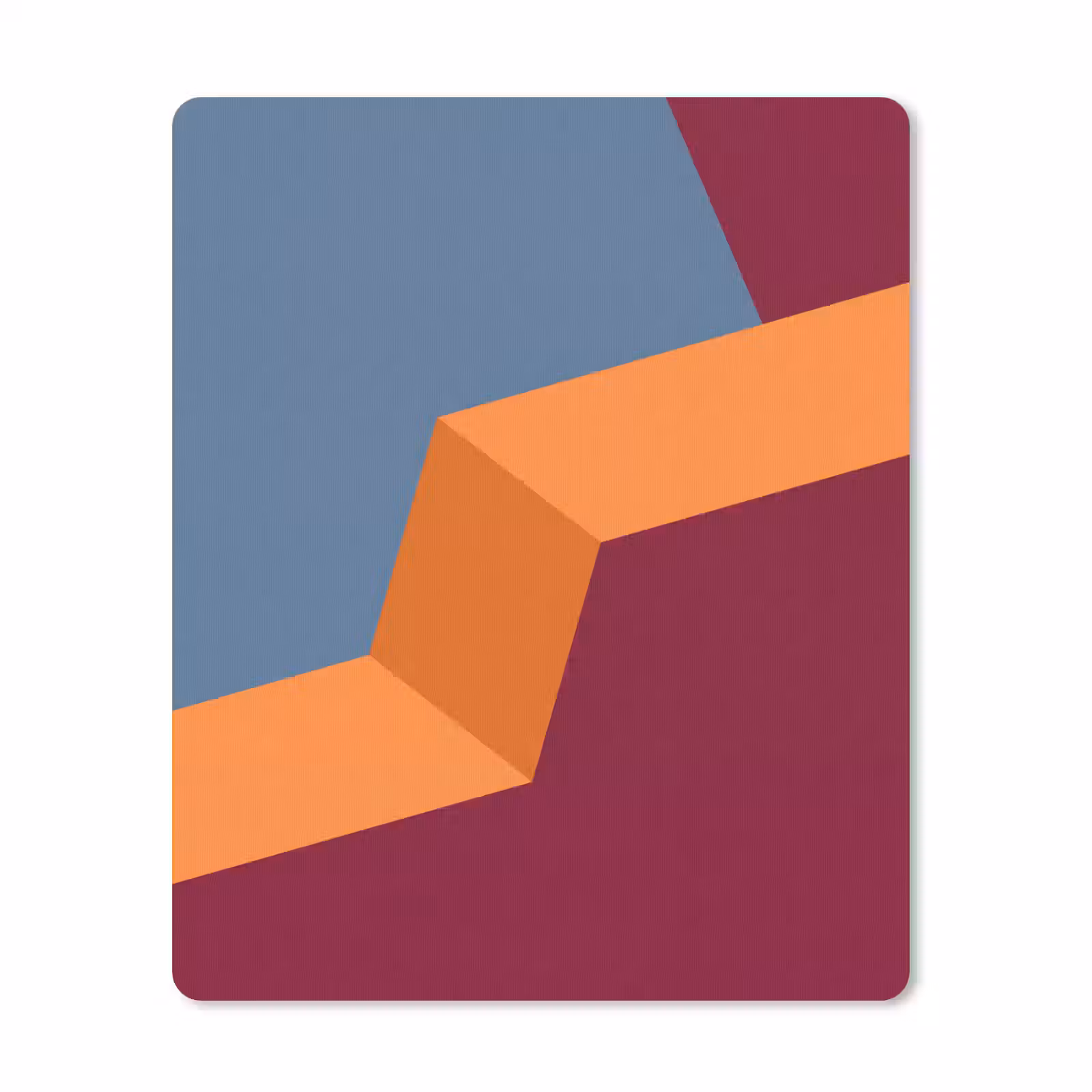 Muismat - Abstract - Vormen - Modern - Blauw - Oranje — 1