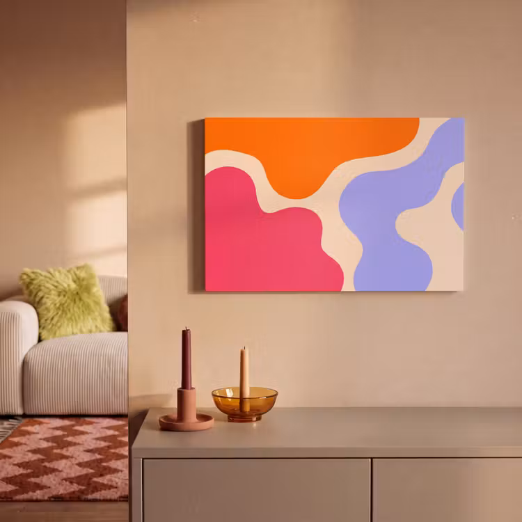 Canvas schilderij - Abstract - Organische vormen - Design - Modern - Kleurrijk — 1