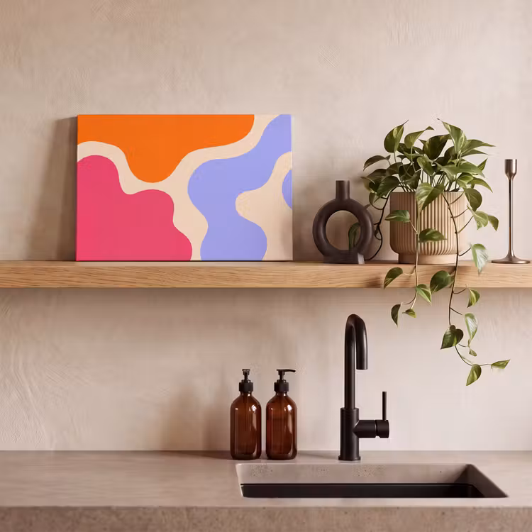 Canvas schilderij - Abstract - Organische vormen - Design - Modern - Kleurrijk — 2