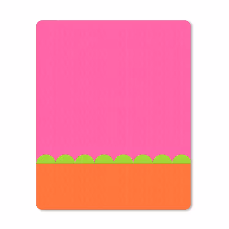 Muismat - Abstract - Geometrisch - Kleurblokken - Roze - Oranje — 1