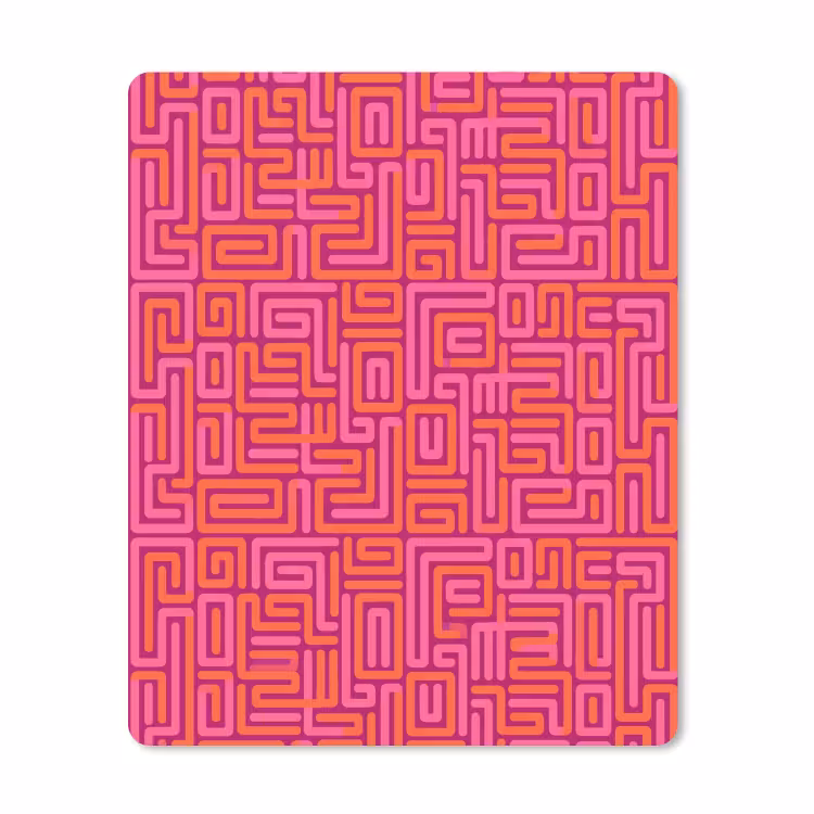 Muismat - Abstract - Patroon - Lijnen - Roze - Oranje — 1