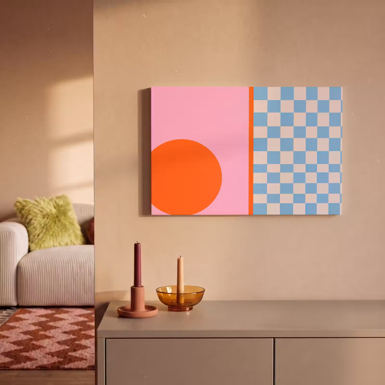 Canvas schilderij - Abstract - Vormen - Geometrisch - Modern - Kleurrijk — 1