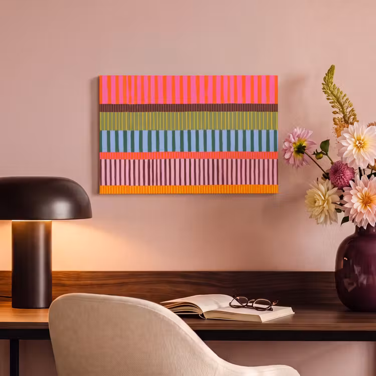 Canvas schilderij - Abstract - Strepen - Modern - Kleurrijk - Kunst — 3