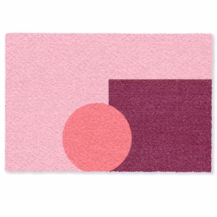 Deurmat - Abstract - Vormen - Roze - Modern - Design — 1