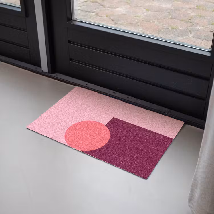 Deurmat - Abstract - Vormen - Roze - Modern - Design — 2