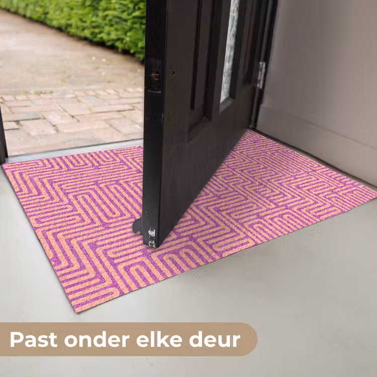 Deurmat - Patroon - Lijnen - Abstract - Modern - Paars — 7