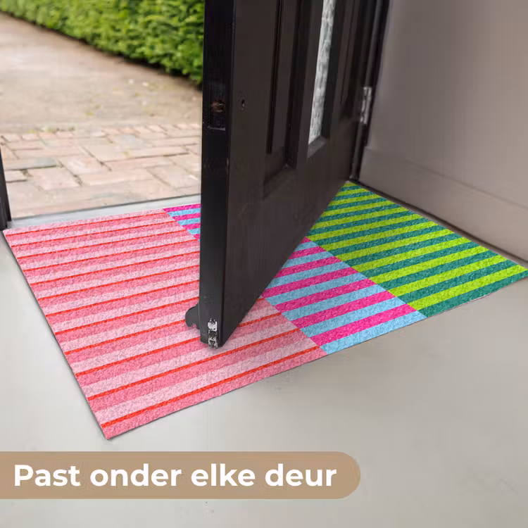 Deurmat - Patroon - Strepen - Modern - Abstract - Kleurrijk — 7