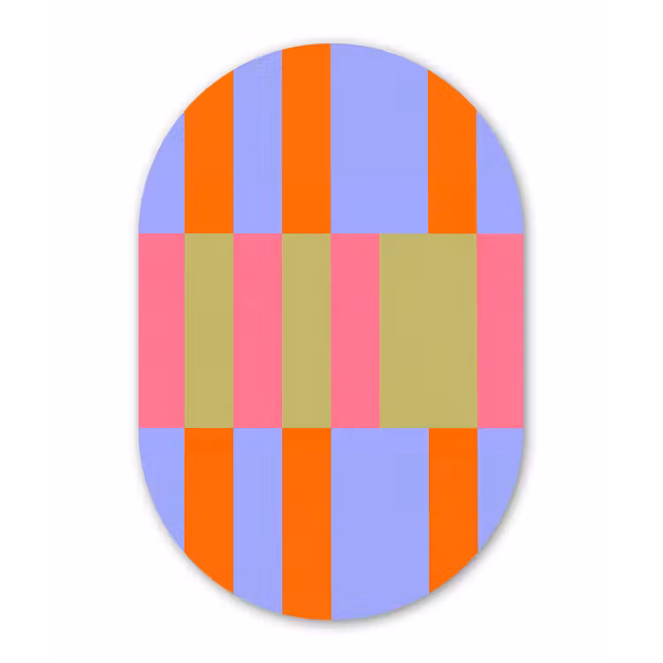 Muurovaal - Abstract - Patroon - Geometrisch - Kleurrijk - Modern — 3