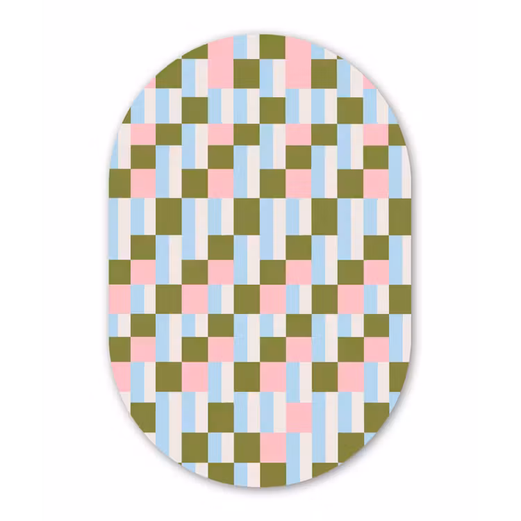 Muurovaal - Patroon - Geometrisch - Abstract - Kleurrijk - Modern — 3