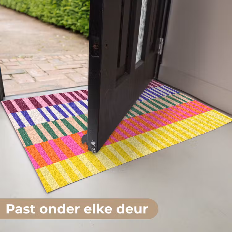 Deurmat - Patroon - Strepen - Abstract - Modern - Kleurrijk — 7