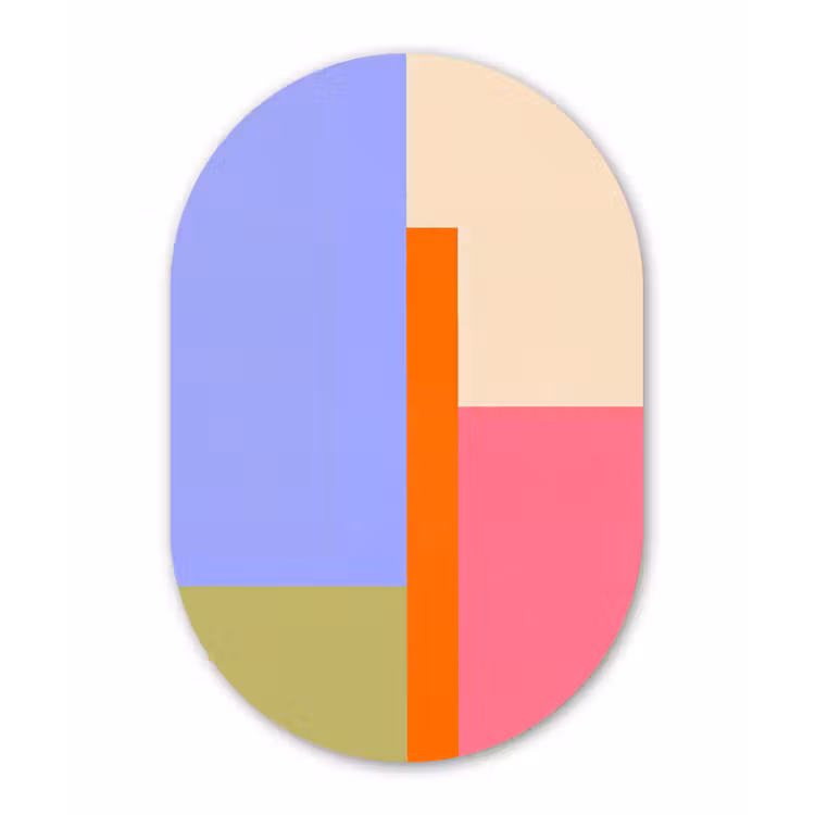 Muurovaal - Abstract - Geometrie - Kunst - Modern - Kleurrijk — 3