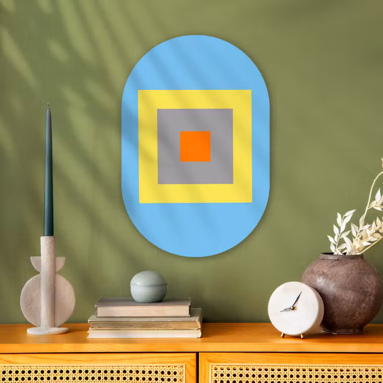 Muurovaal - Abstract - Geometrisch - Kleurrijk - Modern - Vormen — 2
