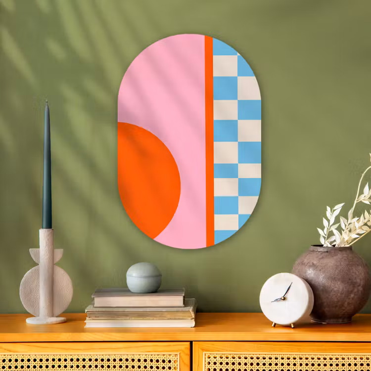 Muurovaal - Abstract - Vormen - Geometrisch - Modern - Kleurrijk — 2